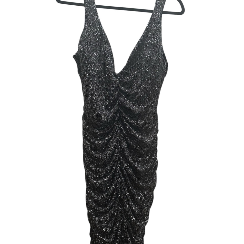 NYE Black Multicolor Glitter Dress